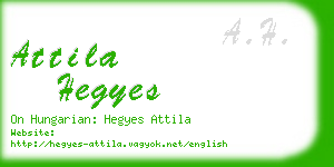 attila hegyes business card